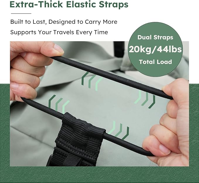 2-in-1 Luggage Straps for Suitcase with Jacket Gripper, Elastic Bungee Straps for Securing & Stacking, Easy to Carry Your Extra Bags, Connect Two Suitcases for Travel & Outdoor Use, Black