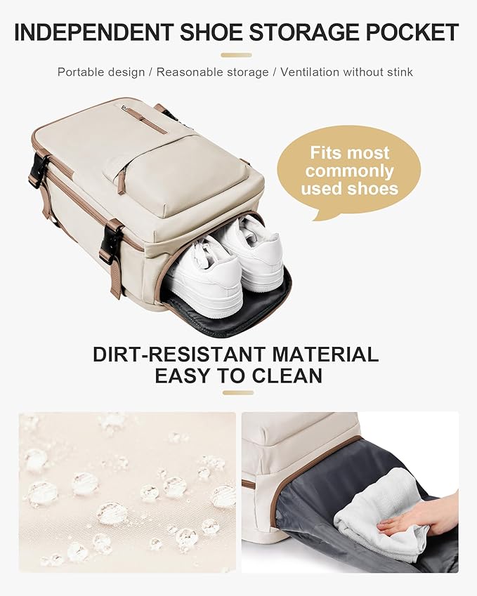 WONHOX Large Travel Backpack Carry on Flight Approved Laptop Work Business Backpack for Women Men Mochila de Viaje