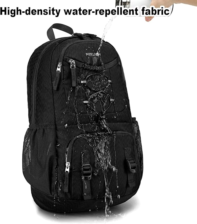 Nerlion 35L Hiking Backpack Travel Backpack for Men Women Camping Waterproof Outdoor Hiking Daypack Lightweight Backpack Black