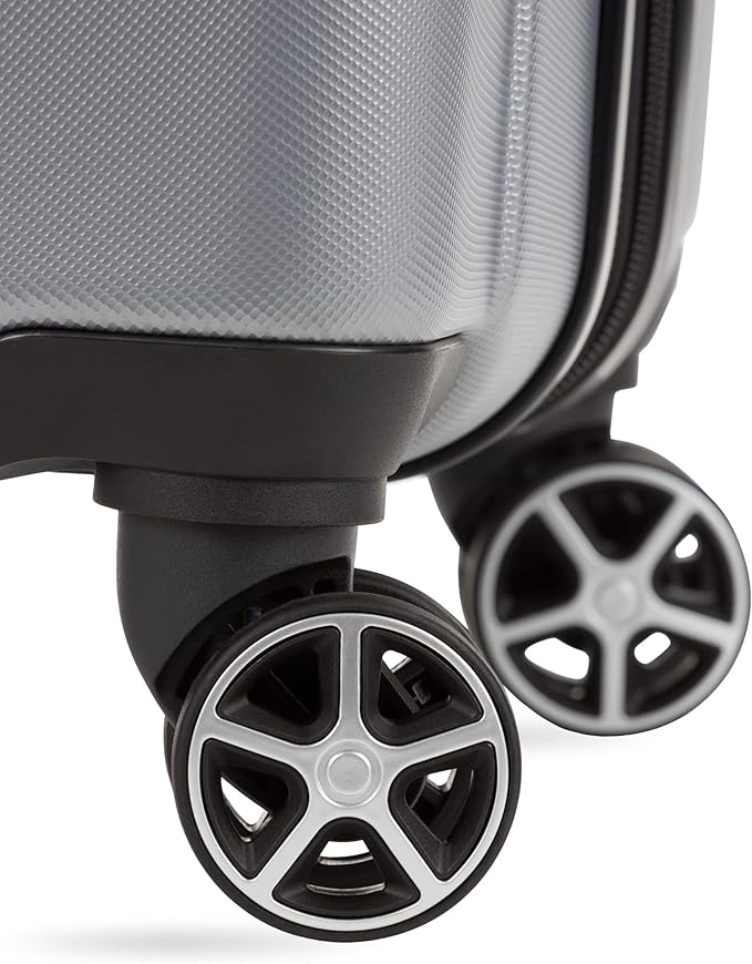 SwissGear 7585 Hardside Expandable Luggage with Spinner Wheels, Silver, 3-Piece Set (19/23/27)