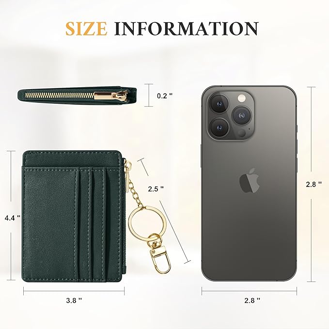 Sodsay Card Case Slim Front Pocket Wallet for Women Credit Card Holder with Keychain | Slim, Front Pocket, Credit Card Holder, with Keychain