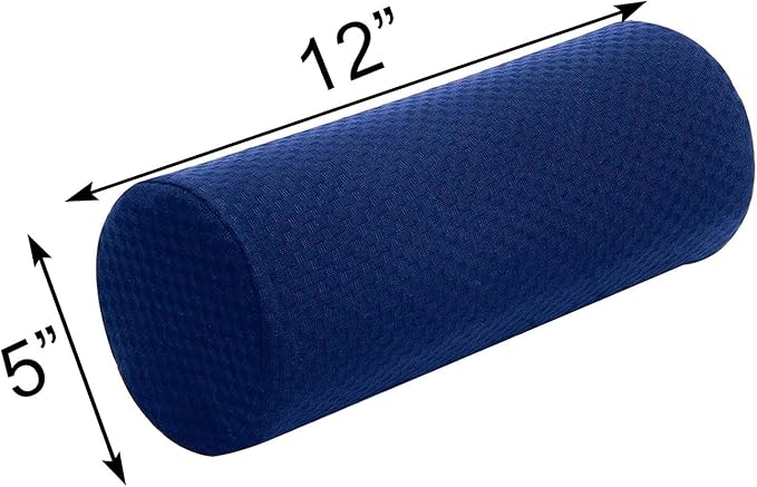 Carex Memory Foam Cervical Neck Pillow, Round - Contoured Design to Support Neck and Shoulders, Relieve Pain and Pressure, Neck Roll Pillow for Sleeping, Neck Pillow, Memory Foam Neck Pillow