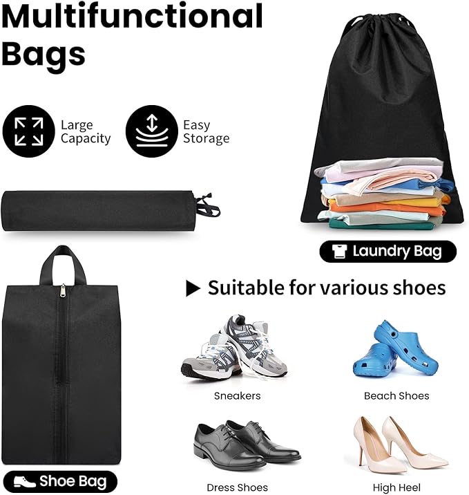 Compression Packing Cubes for Travel, Lightweight Vacation Travel Essentials, Travel Accessories for Suitcase Organizer Bags Set, Durable Luggage Organizer