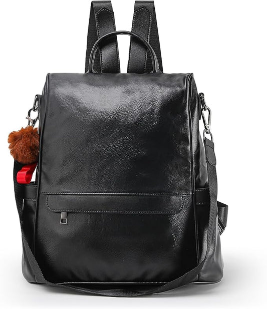 CHERUTY Women Backpack Purse PU Leather Anti-theft Casual Shoulder Bag Fashion Ladies Satchel Bags