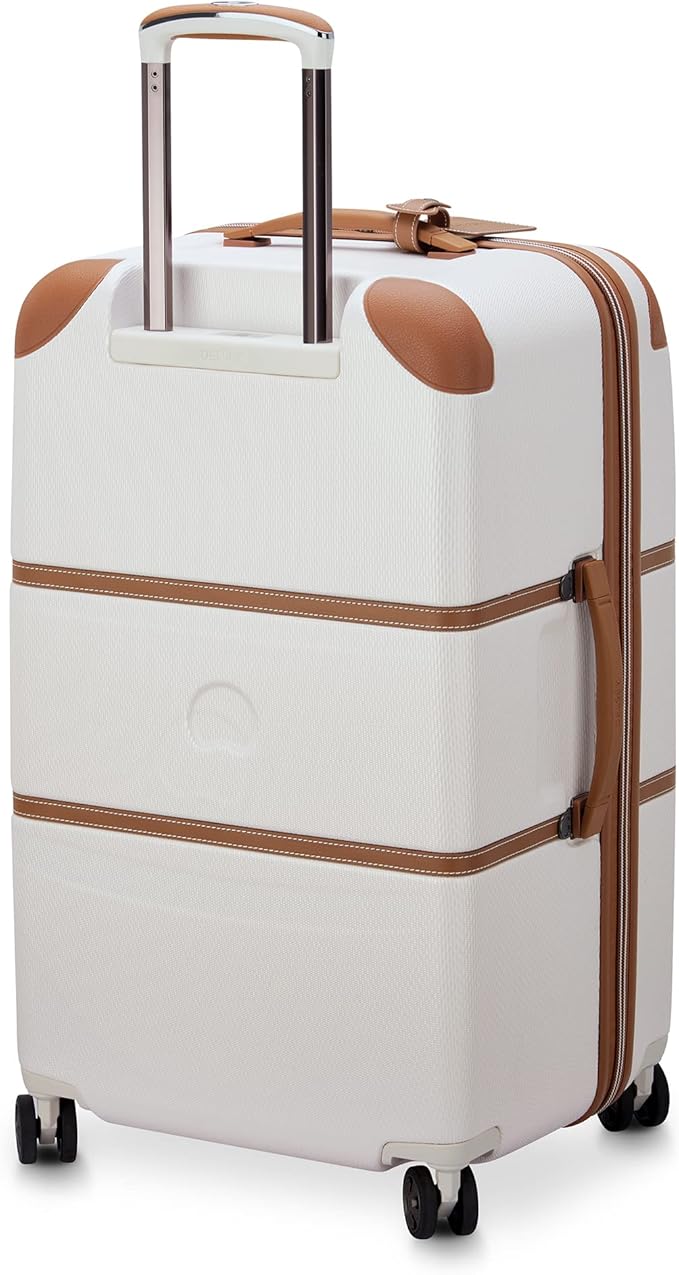 DELSEY PARIS Chatelet Air 2.0 Hardside Luggage Trunk with Spinner Wheels, Angora, Checked-26 Inch Trunk