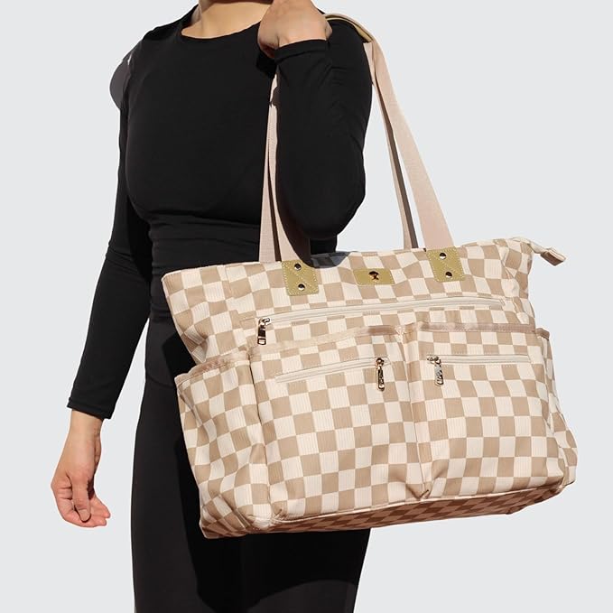 Weekender Bag Carry On Bag Overnight Tote Travel Duffle with 13 Pockets for Travel,Work，Gym,Beach,Teacher,Nurse