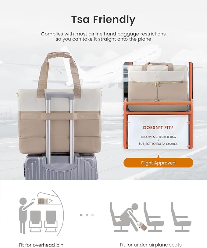 LOVEVOOK Travel Duffle Bag for Women, Wide Open Large Weekender Bags with Shoe Compartment, Carry on Overnight Bags, Hospital Bag for Women Labor Delivery with Wet Pocket