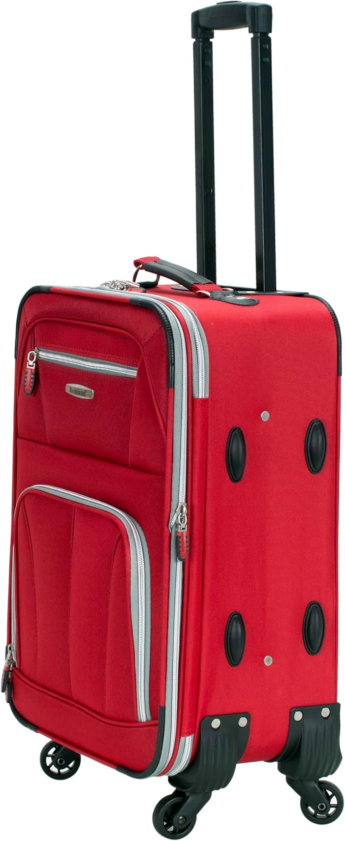 Rockland Pasadena Softside Spinner Wheel Luggage, Red, Carry-On 20-Inch