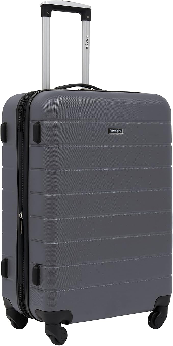 Wrangler Smart Spinner Hardside Luggage, 3 Piece Set, Quiet Shade