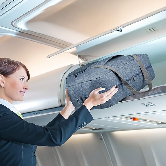 WANDF For Spirit Airlines Personal Item Bag 18x14x8 Travel Duffel Bag Underseat Foldable Carry-on Luggage for Women