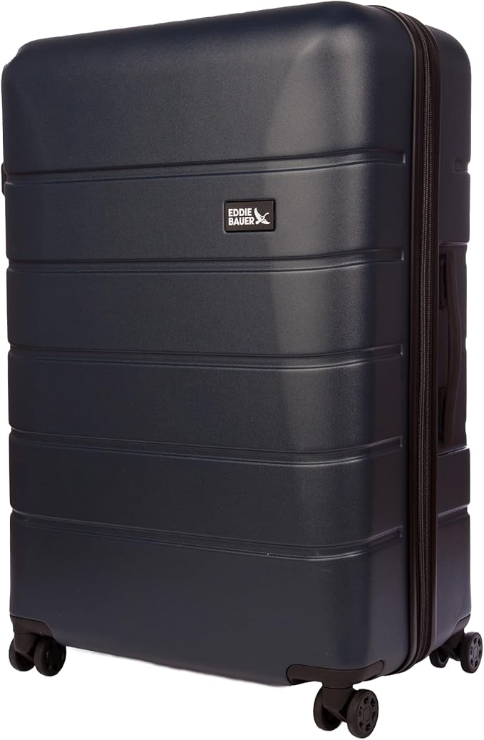 Eddie Bauer Glacier Carry-On 22" Luggage | Hardside | Spinner Wheels | Expandable | Lightweight | Travel Essentials - Storm Blue