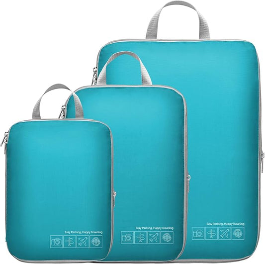 Cambond Compression Packing Cubes for Travel Women - Lightweight Luggage Organizers Bag Packing Cubes for Carry on Suitcases
