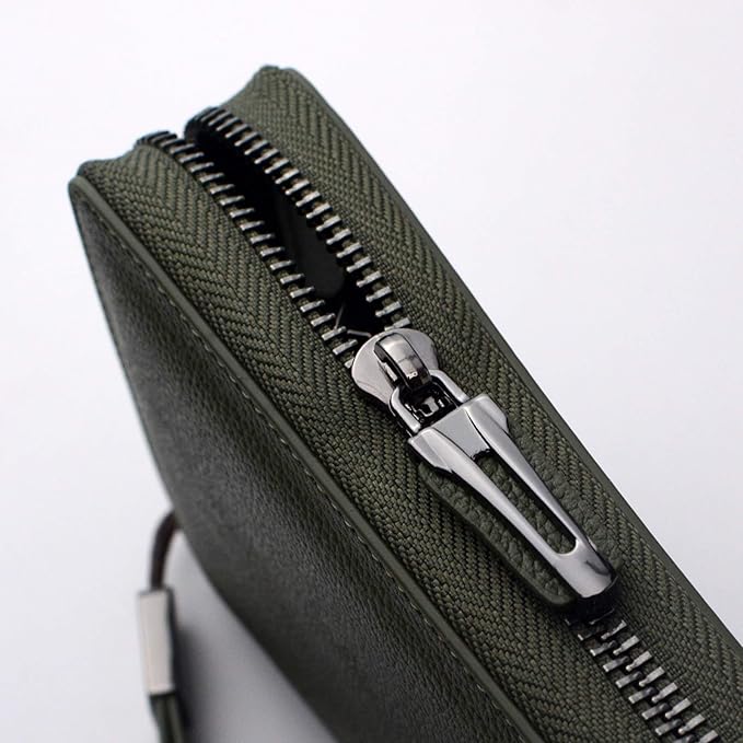 Bveyzi Women RFID Blocking Wallet Leather Zip Around Phone Clutch Large Capacity Ladies Travel Purse Wristlet | RFID Blocking, Zip Around, Large Capacity