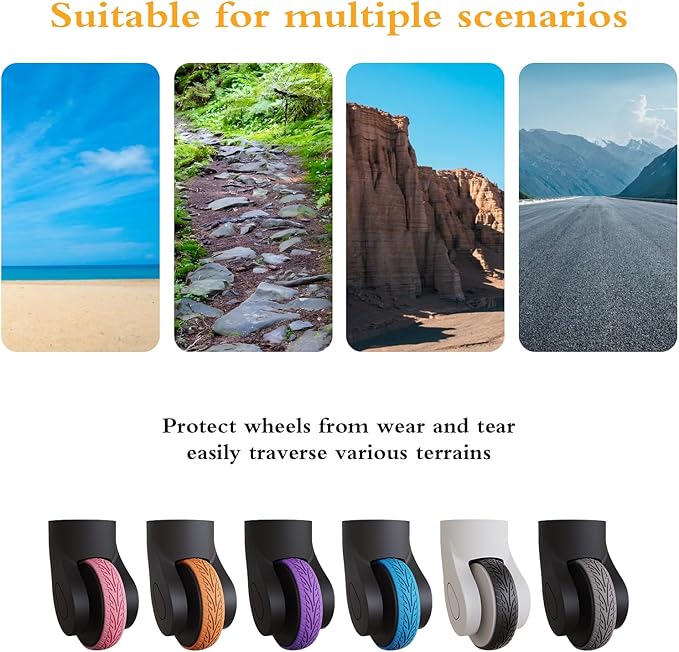 8pcs Luggage Wheels Covers, Suitcase Wheel Covers, Luggage Wheel Protector, Waterproof, Noise Reducing Protectors for Carry-Ons, Universal Fit, Essential Travel Accessories, Grey P X