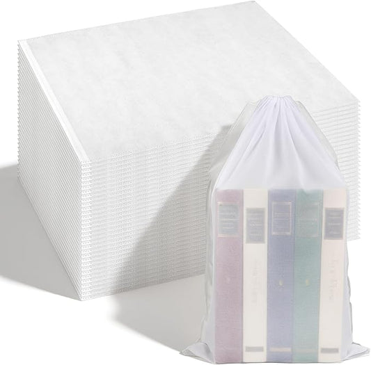 100 Pcs 15.7" x 23.6" Thickened Large Dust Bags for Shoes, Handbags, and Travel Storage, Non-Woven Fabric Shoe Bags, Portable Storage Organizer for Closet, Boots, and Accessories