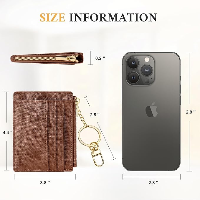 Sodsay Card Case Slim Front Pocket Wallet for Women Credit Card Holder with Keychain | Slim, Front Pocket, Credit Card Holder, with Keychain