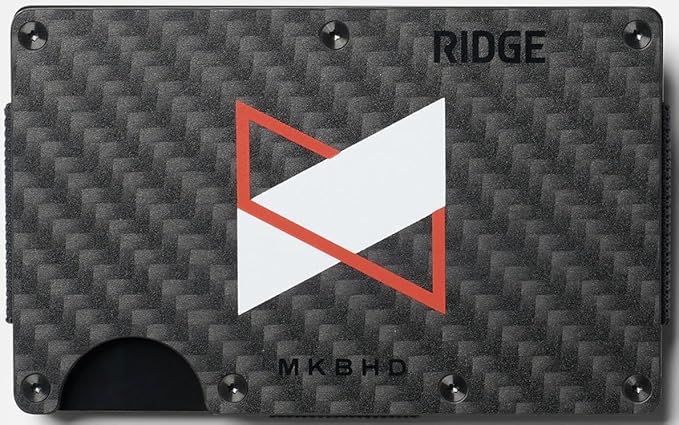 Ridge Wallet for Men - Slim Minimalist Compact Wallet and Card Holder, RFID Protected Front Pocket Wallets for Men with Integrated Cash Strap