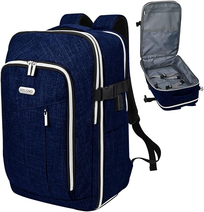 Personal Item Travel Carry On Luggage Backpack for Women Men Flight Approved Casual Weekender Laptop Bag for College Business Outdoors Hiking Water Resistant Lightweight Daypack with USB Charging Port