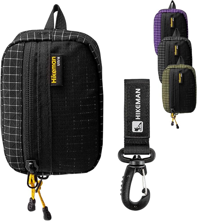 HIKEMAN EDC Multi-Purpose Pouch, Utility Tool Bag for Men, Lightweight Small Tactical Pocket, Portable Nylon Molle Compatible Military Utility Pouch for Everyday Carry, Outdoor Camping