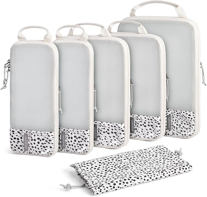 BAGSMART 6 Set /4 Set/2 Set Compression Packing Cubes for Travel, Lightweight Luggage Organizer Bags, Durable Space Saver Bags Travel Essentials