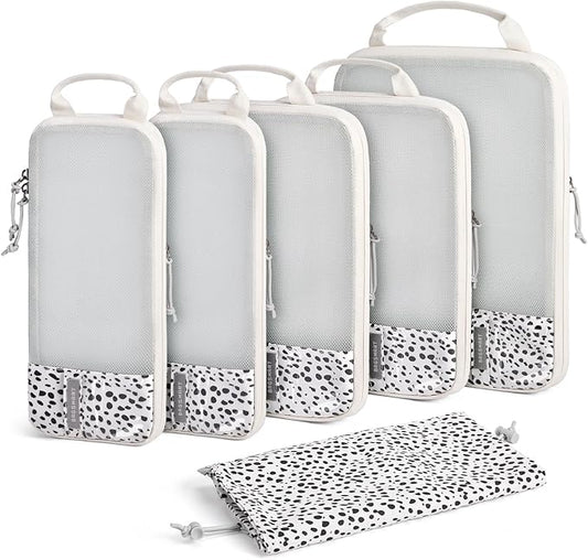BAGSMART 6 Set /4 Set/2 Set Compression Packing Cubes for Travel, Lightweight Luggage Organizer Bags, Durable Space Saver Bags Travel Essentials