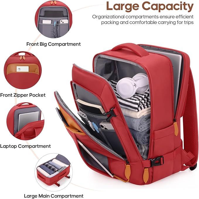 Luggage Sets 3 Piece, 20 Inch Hardshell Carry On Luggage 22x14x9 Airline Approved, Suitcase with TSA Locks & YKK Zippers, Carry On Suitcase with Wheels for Men & Women Travel