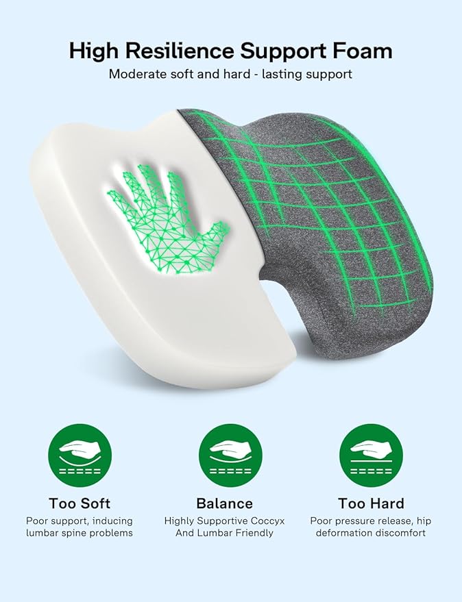 Medisana Gel Wheelchair Cushions for Pain Relief, GC 200G Seat Cushion for Tailbone, Sciatica, Back & Hip Support, Ergonomic Office Chair Cushion for Office, Car Seat & Wheelchair (Grey-22×16"×3")