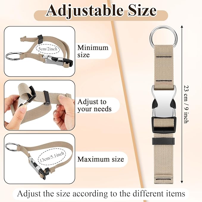 Amylove 3 Pcs Add a Bag Luggage Straps Gripper Heavy Duty Jacket Valises Strap for Travel Belt with Buckle Adjustable Baggage