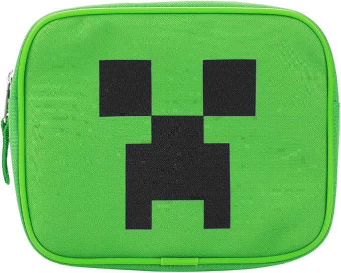 Bioworld Minecraft Creeper Youth 4-Piece Travel Set-14 Carry-on Duffle Bag and Luggage Tag Set