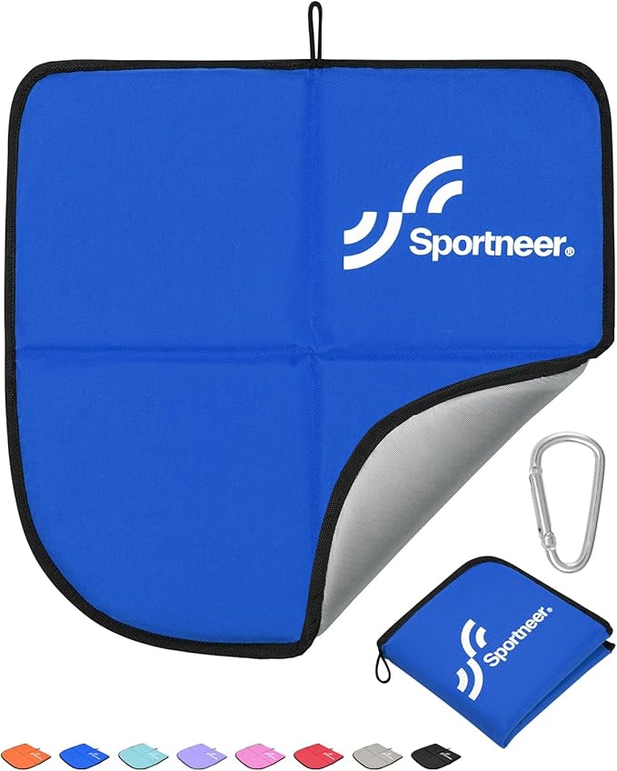 Sportneer Sitting Pad: Lightweight Waterproof Folding Seat Pad for Backpacking, 15.75'' x 15.75'' Portable Camping Seat Mat for Hiking, Picnics Beach & Outdoor Use, 0.13lbs