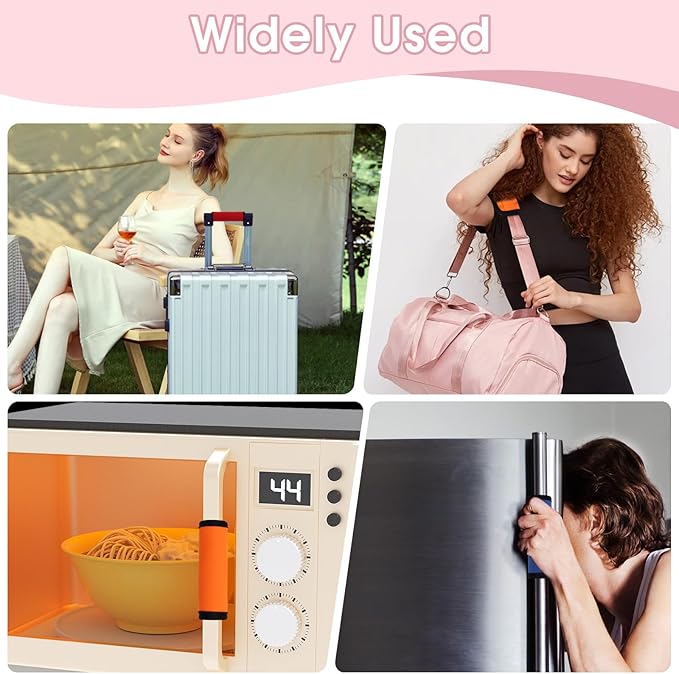 10 Pack Luggage Handle Wraps for Suitcase, Bright Color Comfort Soft Luggage Handle Covers Suitcase Luggage Tag Travel Accessories