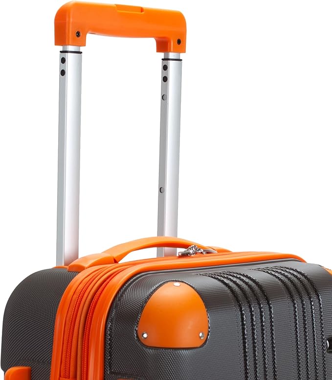 Rockland London Hardside Spinner Wheel Luggage, Charcoal, Carry-On 20-Inch