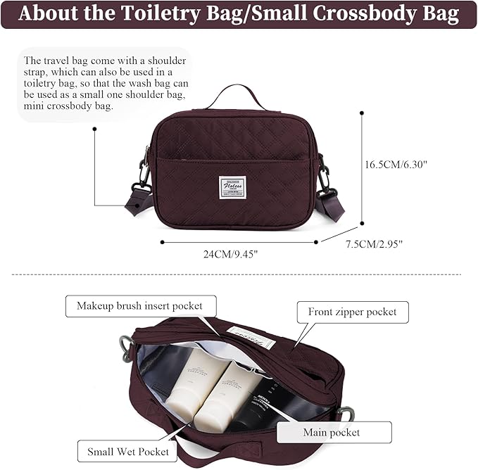 SYCNB Travel Duffel Bag for Women, Gym/Weekender/Carry-On Bags with Toiletry Bag & Adjustable Strap,Personal Item Bags