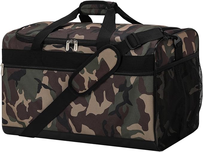 Gym Bag 20 inch Sport Duffle Bag for Men - 40L Weekender Duffel Bag for Travel - Camo