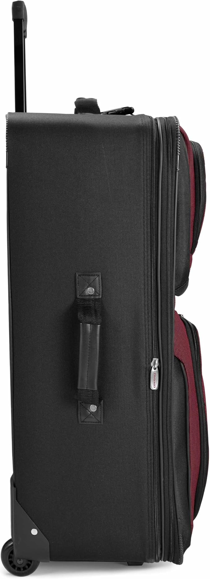 Travel Select Amsterdam Softside Expandable Luggage with Rolling Wheels, Red, 29-Inch Large