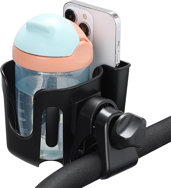 Accmor Universal Cup Holder, Stroller Cup Holder, 360° Rotatable Large Caliber Designed Bottle Holder for Stroller, Bike, Wheelchair, Walker, Scooter