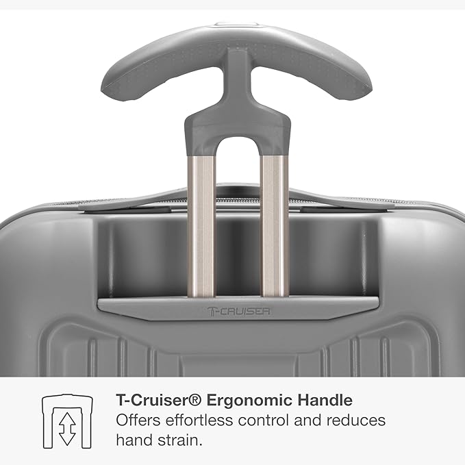 Traveler's Choice Ultimax II Polycarbonate Hardside Luggage with Spinner Wheels, Slate Gray, 21-Inch Carry-On