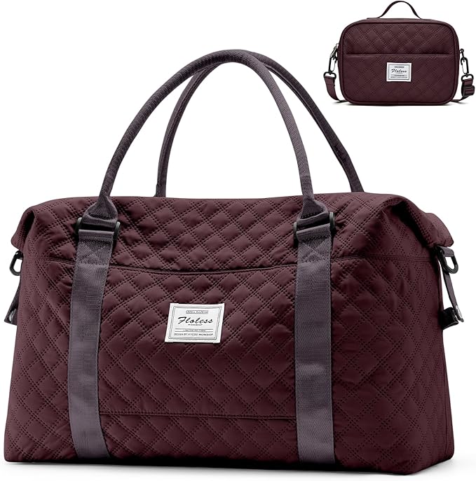 HYC00 Travel Duffel Bag,Carry-on Overnight Weekender Bags for Women,Sports Tote Gym Bag with Wet Pocket