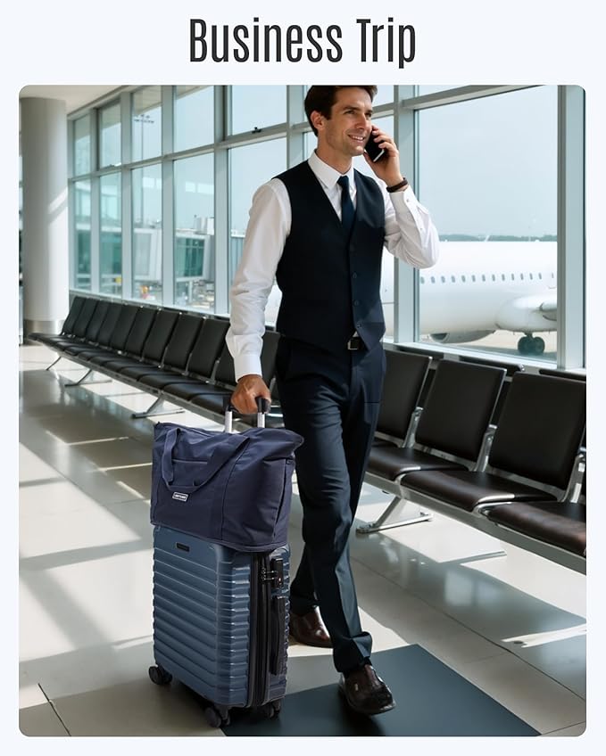 LIGHT FLIGHT Luggage Sets, Carry On Luggage 22x14x9 Airline Approved, Carry On Travel Bag Suitcases with Wheels, Expandable Hardside Lightweight Rolling with TSA Lock 2-Piece Set (DB/20),Royal Blue