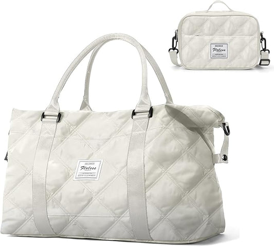 HYC00 Travel Duffel Bag,Carry-on Overnight Weekender Bags for Women,Sports Tote Gym Bag with Wet Pocket