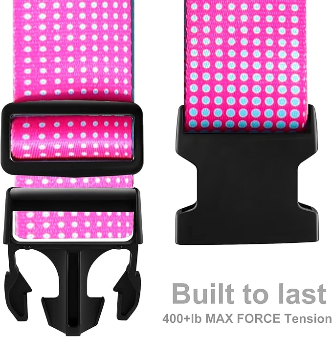 Luggage Straps for Suitcases TSA Approved Easy Pack Organized Suitcase Strap, Luggage Strap, Luggage Belt Strap, Bag Straps for Luggage. Buckle Straps Travel Accessories (Gradient Dot)