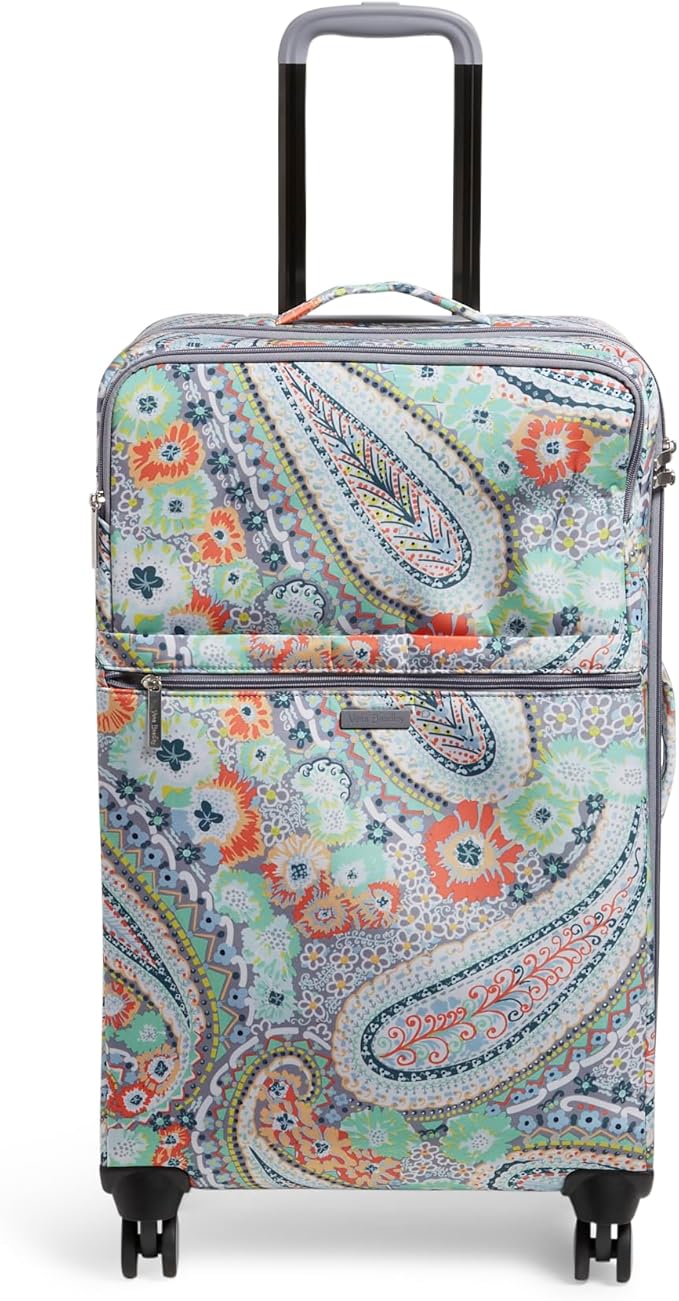 Vera Bradley Women's Softside Rolling Suitcase Luggage, Citrus Paisley, 27" Check In