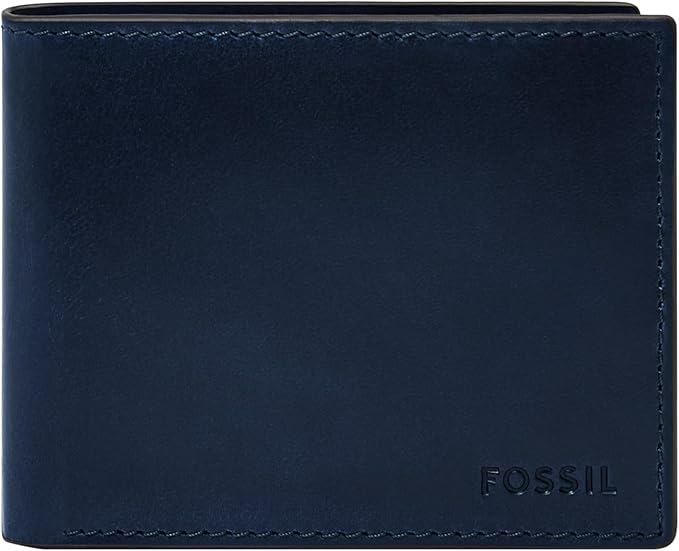 Fossil Men's Derrick RFID-Blocking Leather Bifold Wallet with Flip ID Window for Men