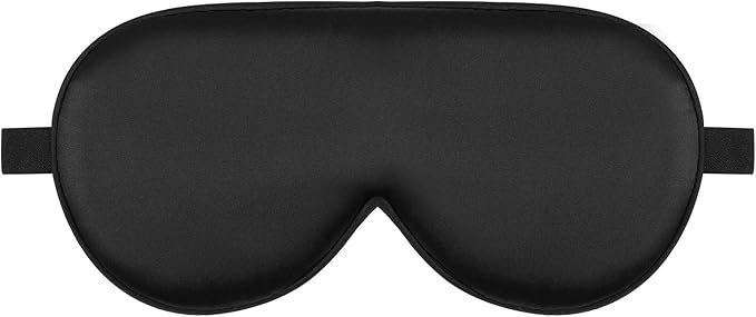 Alaska Bear Sleep Mask Silk Eye Cover with Shaped Padding for Pressure-Free Sleeping, Foam Insert, Upgrade Contour Over Conventional Flat Satin Eye Masks, Machine Washable