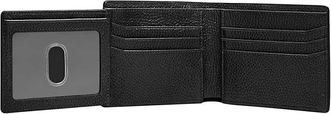 Fossil Men's Everett Leather Bifold with Flip ID Wallet