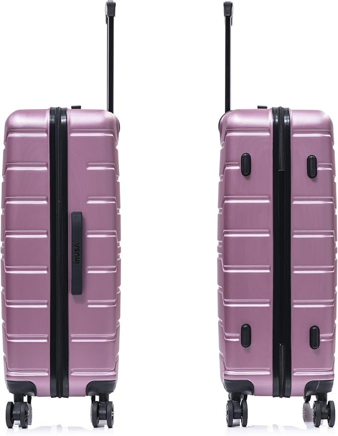 InUSA TREND Luggage with Spinner Wheels | Durable Lightweight Hardside Suitcase, Travel Sets with Handle and Trolley | (20in, 24in, 28in, 32in) 4 Piece Set | Rose Gold