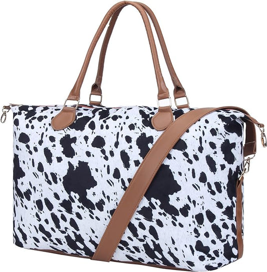 Weekender Bag Duffle Bag For Women Large Travel Tote Bag Overnight Weekend Bags With Shoulder Strap Cow Leopard Atzec…