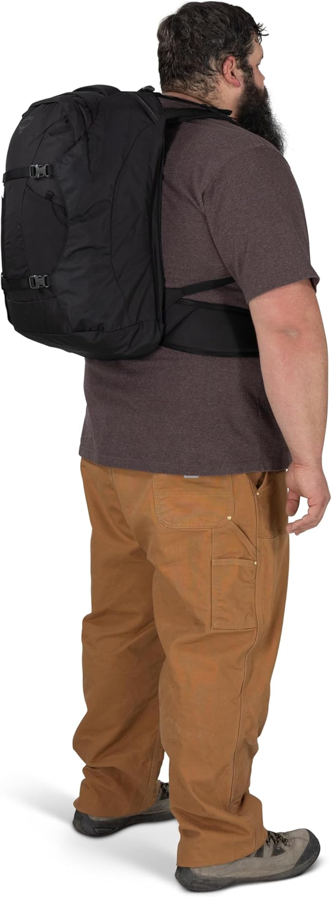 Osprey Farpoint 40L Men's Travel Backpack - Carry On Bag with Laptop Sleeve and Toiletry Pocket, Black, Extended Fit