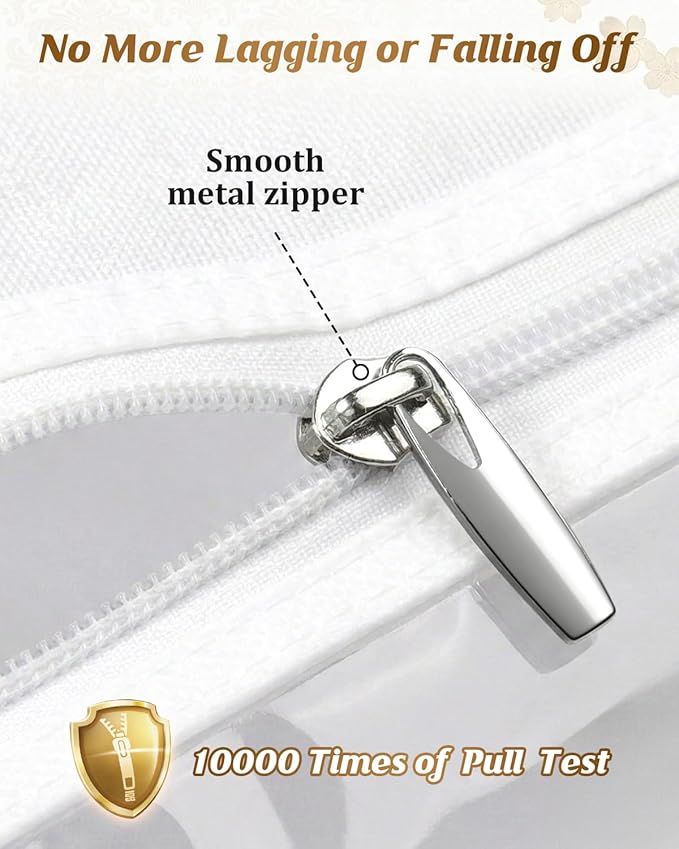 MISSLO Portable 70" Wedding Dress Garment Bag with Bride Tote Bag 8'' Gusseted Dress Bags for Gowns Long 4 Pockets Dress Cover for Women, White