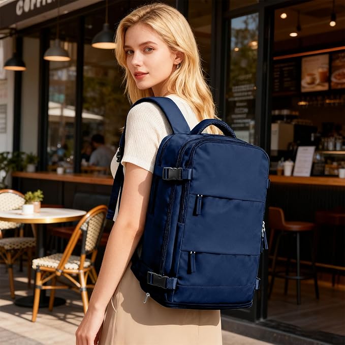coofay Travel Backpack Carry On Backpack Personal Item Travel Bag Mochila De Viaje Carry On Backpack For Airplanes Traveling Backpack For Women Gym Backpacks College Backpacks Sapphire Blue